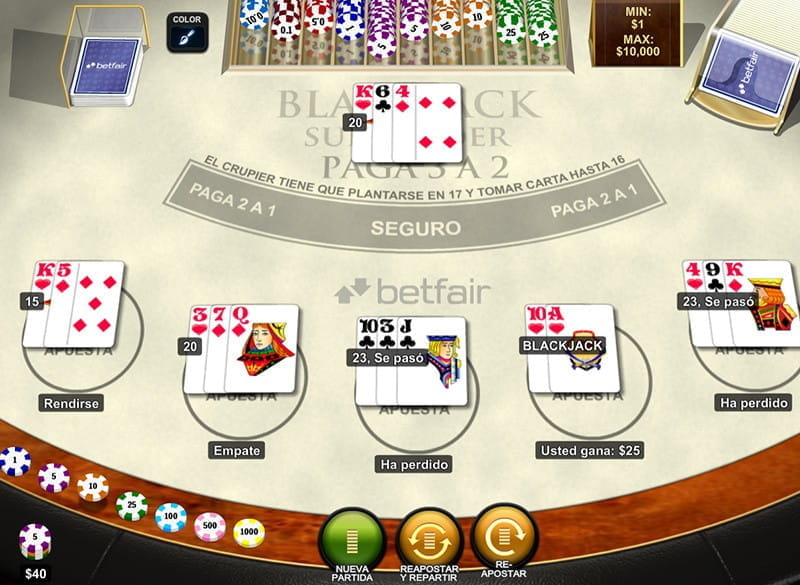 Rendirse en casinos online