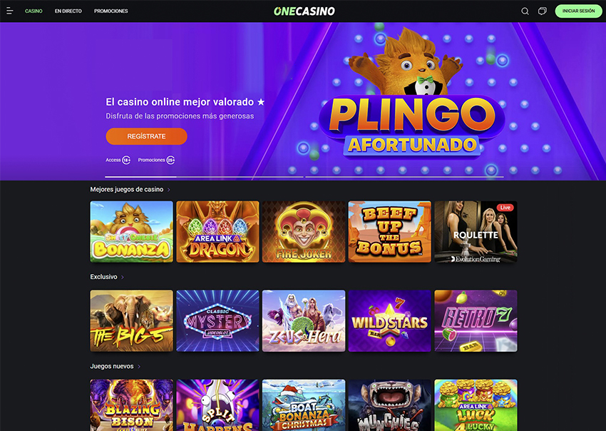 La plataforma de casino en vivo online de OneCasino 