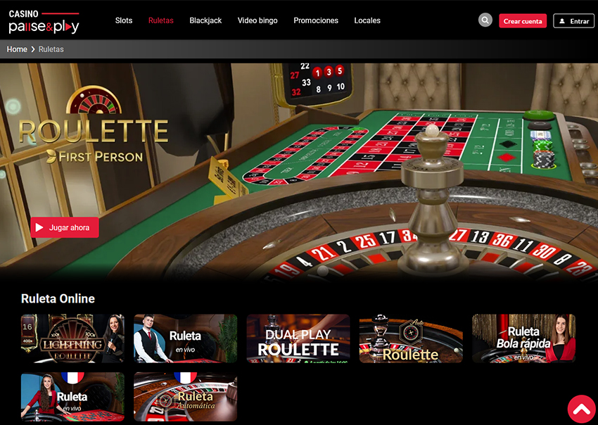 La plataforma en vivo del Casino Pause & Play Live 