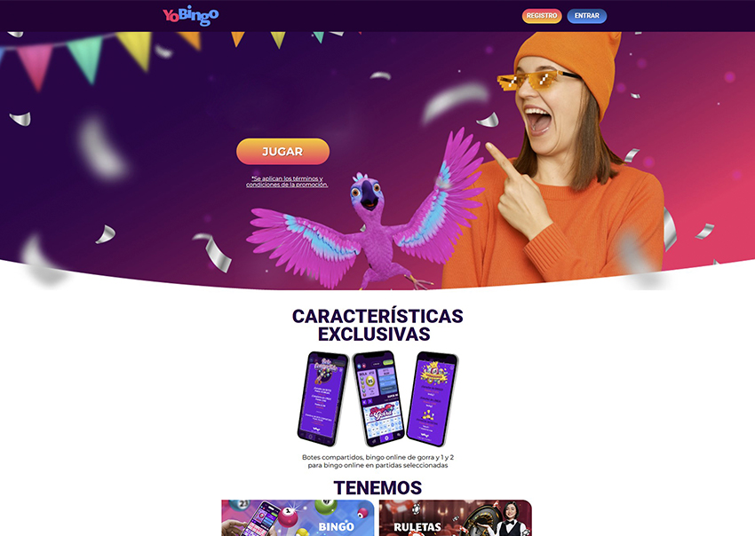 La plataforma de casino en vivo online de YoBingo 