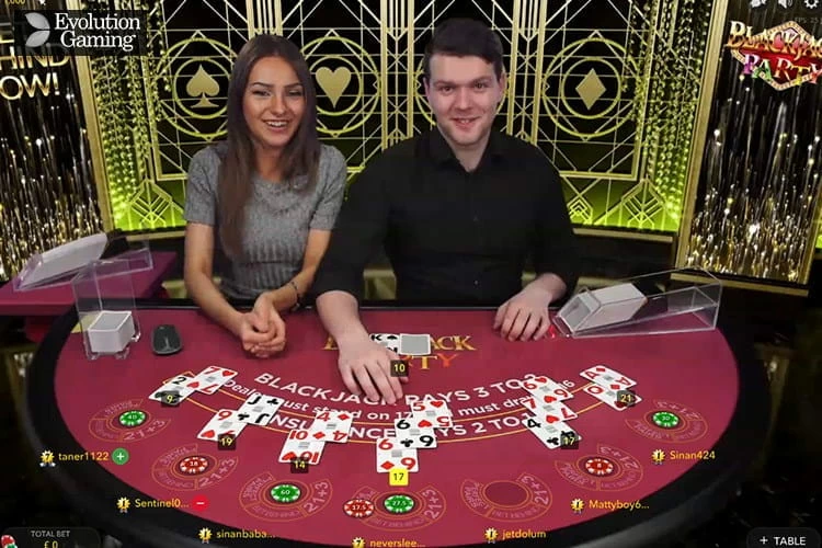 Two entertaining dealers at Blackjack Party