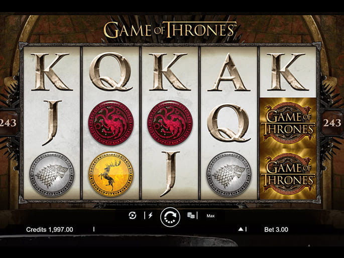 cost of a game thrones slot machine