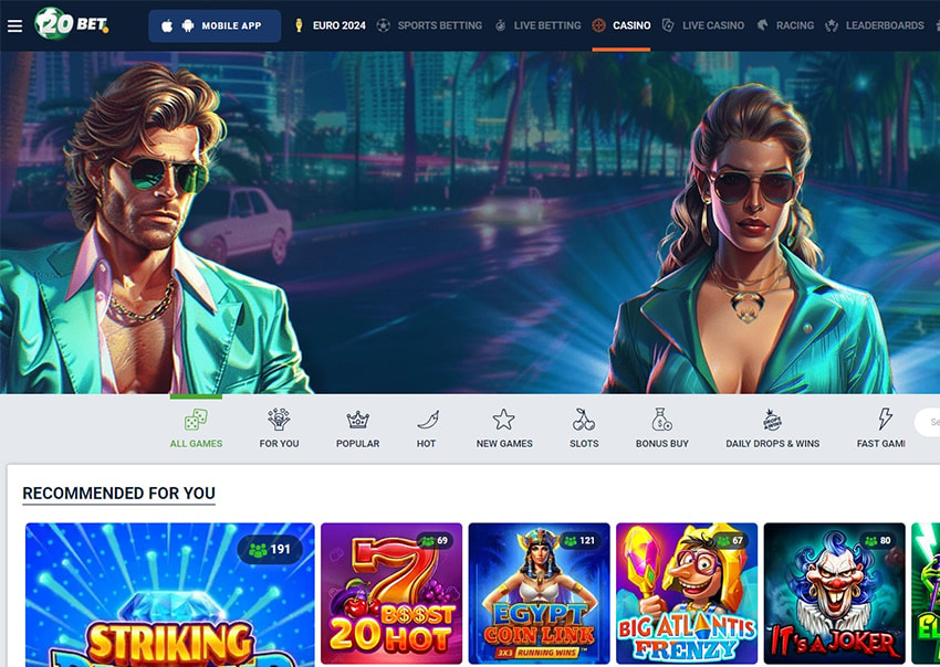 Platform Dalam Talian 20Bet Live Casino