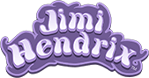 The logo for the online slot Jimi Hendrix.