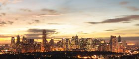 Aerial View of Manila in the Philippines