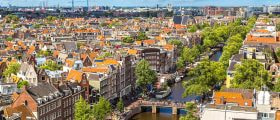 Amsterdam city landscape