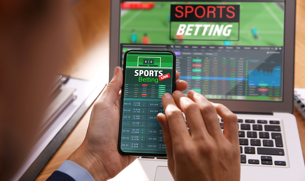 Man betting on sports 